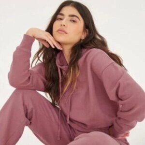 Girlfriend Collective Dusty Pink Maeve Hoodie S
